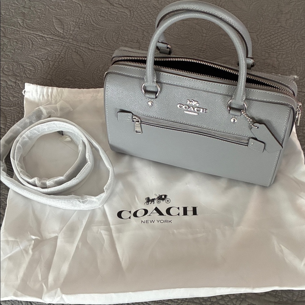 Coach Gray Satchel Bag w/dustbag - Picture 2 of 14
